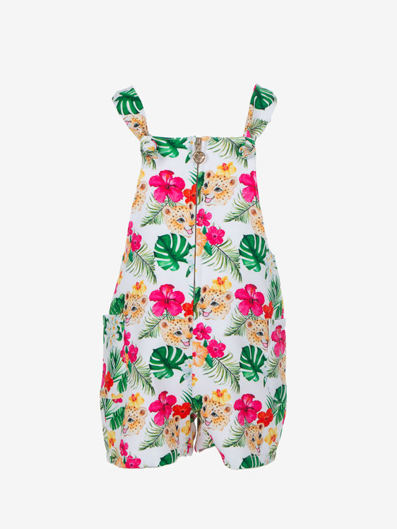 Picture of JH4600 GIRLS FLOWERY DUNGAREE